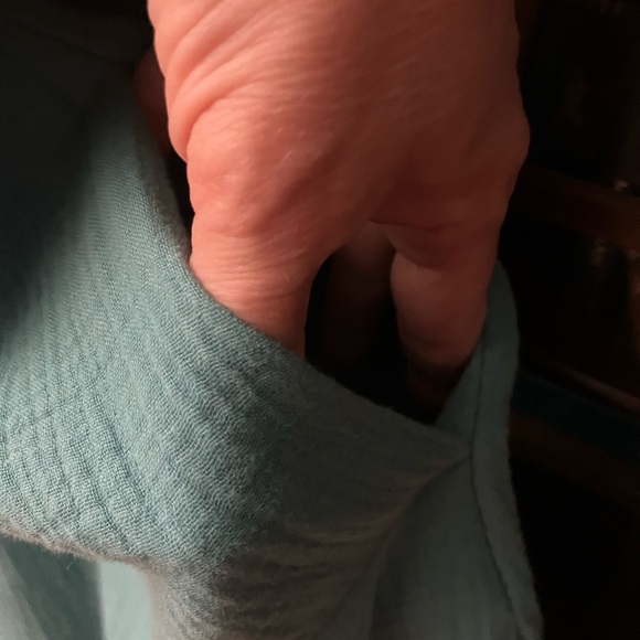 J. Crew Teal Cotton Textured Shift Dress - Picture 3 of 3